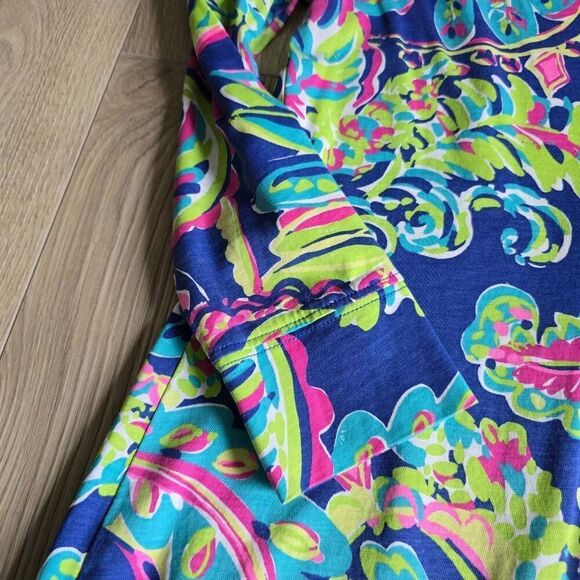 Lilly Pulitzer Marlowe T-Shirt Dress Women's XS Boatneck Chic Preppy Coastal - Picture 5 of 6